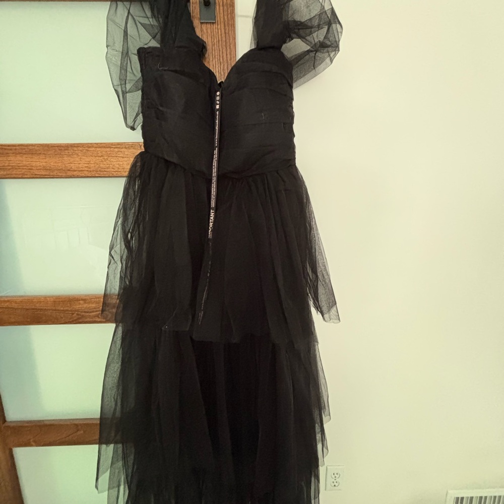 Lace & Beads Black Tulle Dress